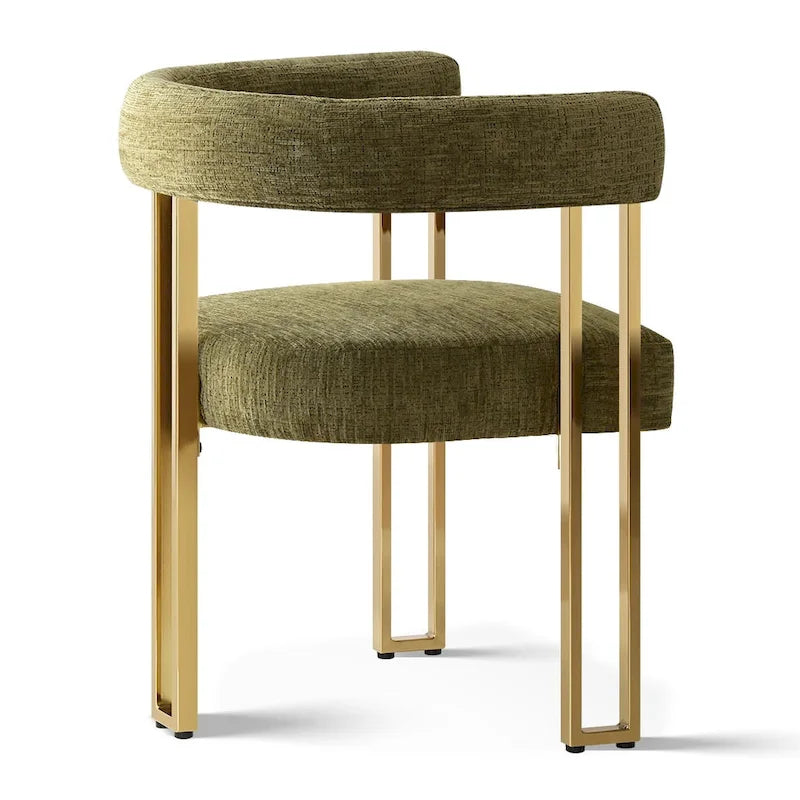 Chenille Upholstered Armchair (Set of 2)