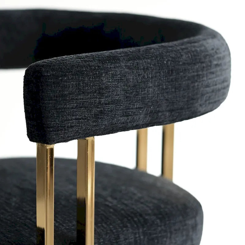 Chenille Upholstered Armchair (Set of 2)