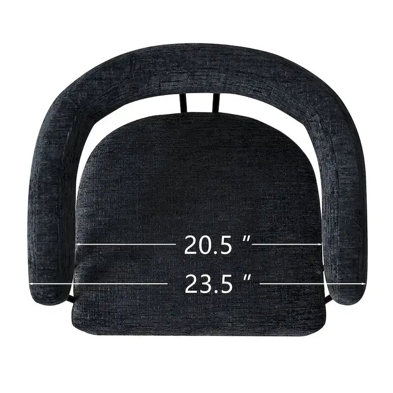 Chenille Upholstered Armchair (Set of 2)