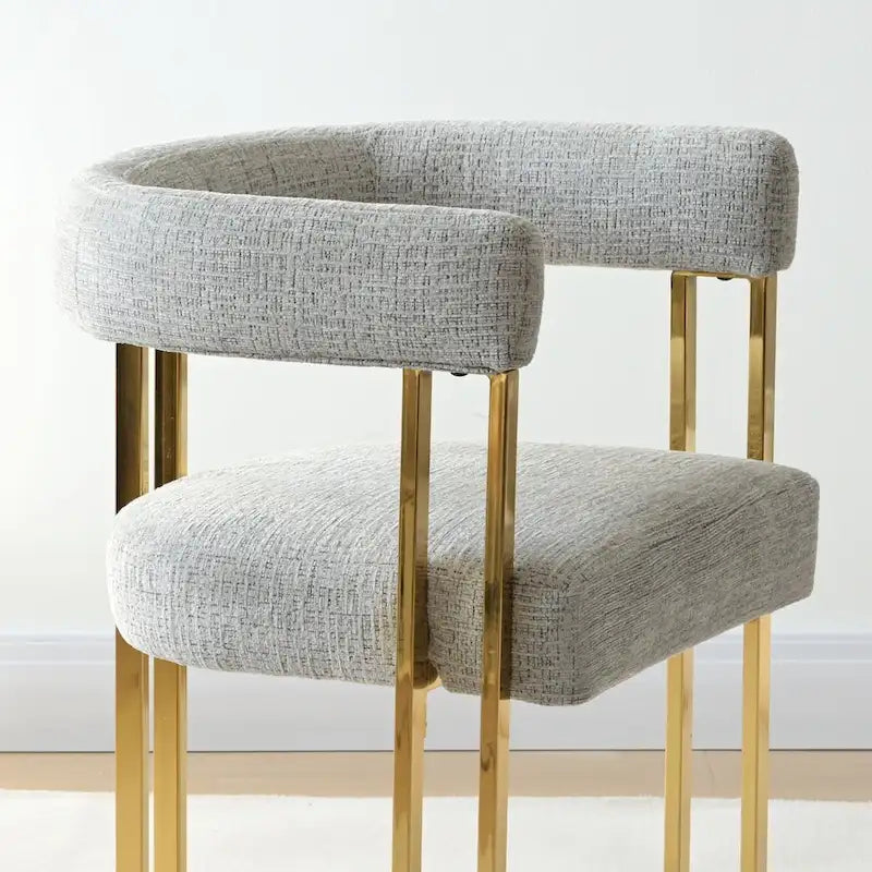 Chenille Upholstered Armchair (Set of 2)