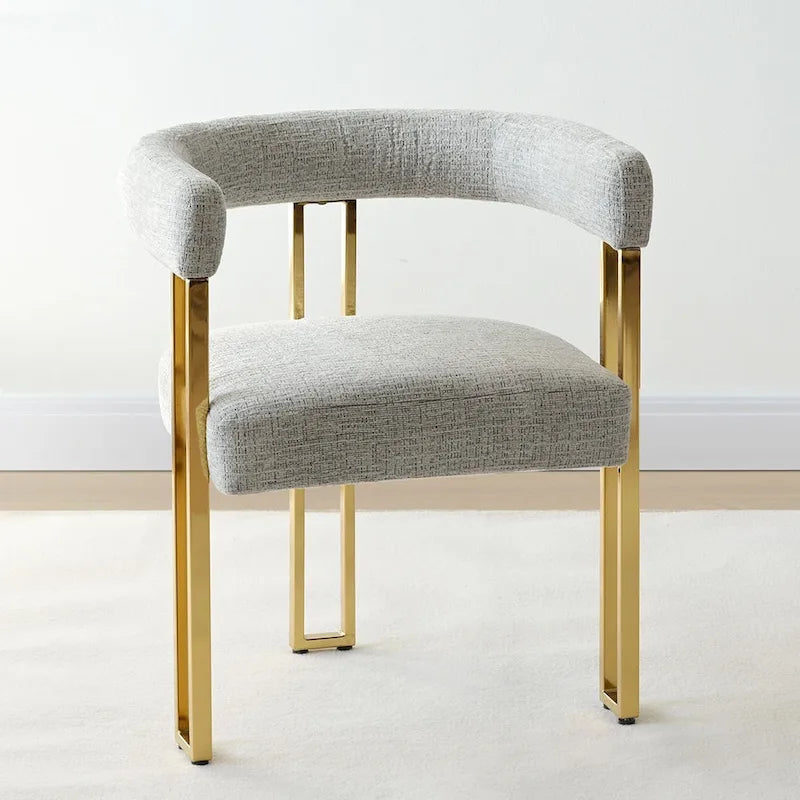 Chenille Upholstered Armchair (Set of 2)