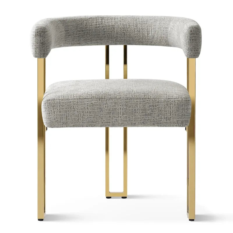 Chenille Upholstered Armchair (Set of 2)