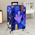 1-Piece Abstract Botanical Colorful Artistic Vibrant Nature  Suitcase Luggage Cover, Stretch Protective Sleeve