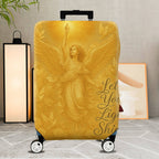 1-Piece Angel Wings Golden Pattern Inspirational Quote Luggage  Suitcase Luggage Cover, Stretch Protective Sleeve