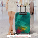 1-Piece Abstract Multicolor Artistic Vivid Vibrant Colorful  Suitcase Luggage Cover, Stretch Protective Sleeve