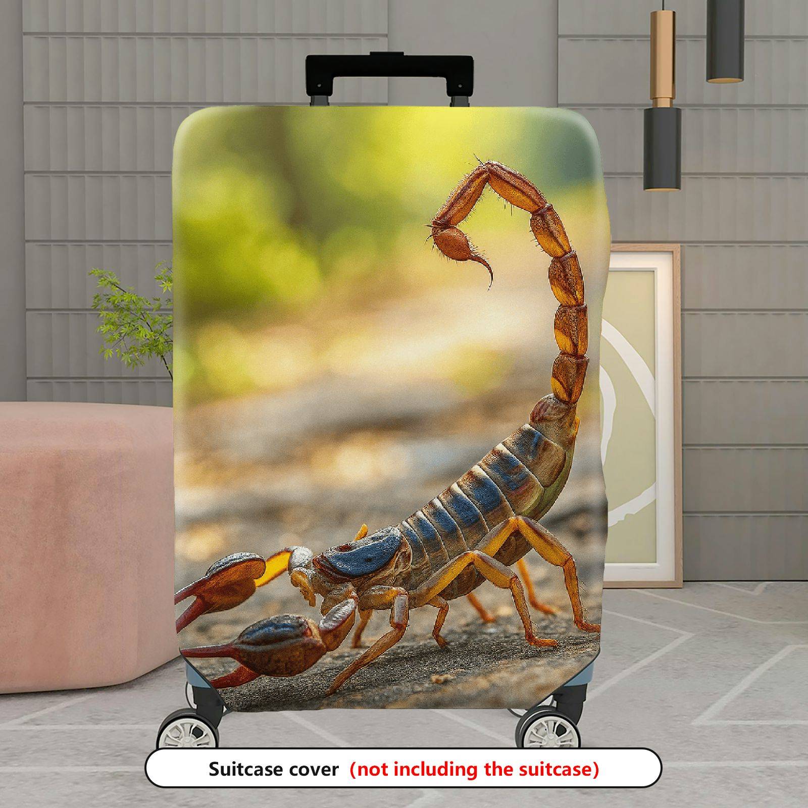 1-Piece Scorpion Nature Wildlife Animal Pattern Artistic Exotic  Suitcase Luggage Cover, Stretch Protective Sleeve