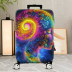 1-Piece Colorful Spiral Galaxy Abstract Cosmic Pattern  Suitcase Luggage Cover, Stretch Protective Sleeve