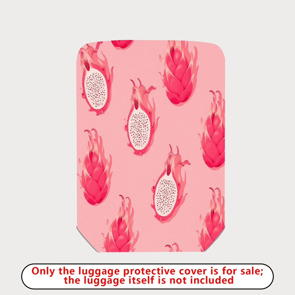 1-Piece Pink Dragon Fruit Pattern Travel Vacation Holiday Fruit  Suitcase Luggage Cover, Stretch Protective Sleeve