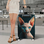 1-Piece Abstract Cat Ear Artistic Unique Creative Stylish  Suitcase Luggage Cover, Stretch Protective Sleeve