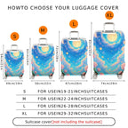 1-Piece Moon Star Rose Artistic Fantasy Dreamy  Suitcase Luggage Cover, Stretch Protective Sleeve
