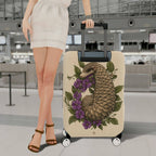 1-Piece Animal Floral Nature Artistic Vintage Pangolin  Suitcase Luggage Cover, Stretch Protective Sleeve