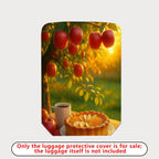 1-Piece Apple Pie Nature Warm Autumn Orchard  Suitcase Luggage Cover, Stretch Protective Sleeve