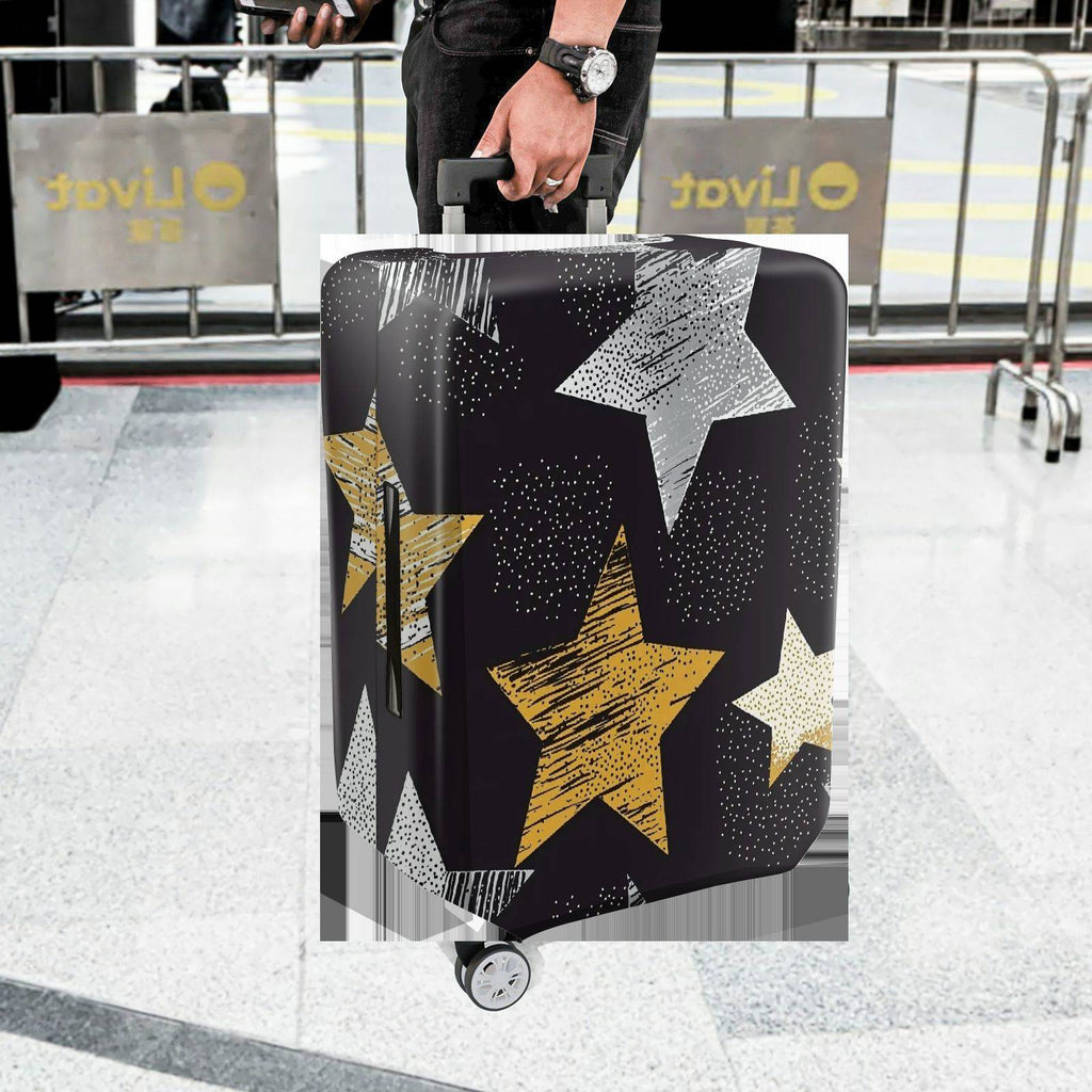 1-Piece Starry Night Celestial Cosmic Galaxy Stellar  Suitcase Luggage Cover, Stretch Protective Sleeve