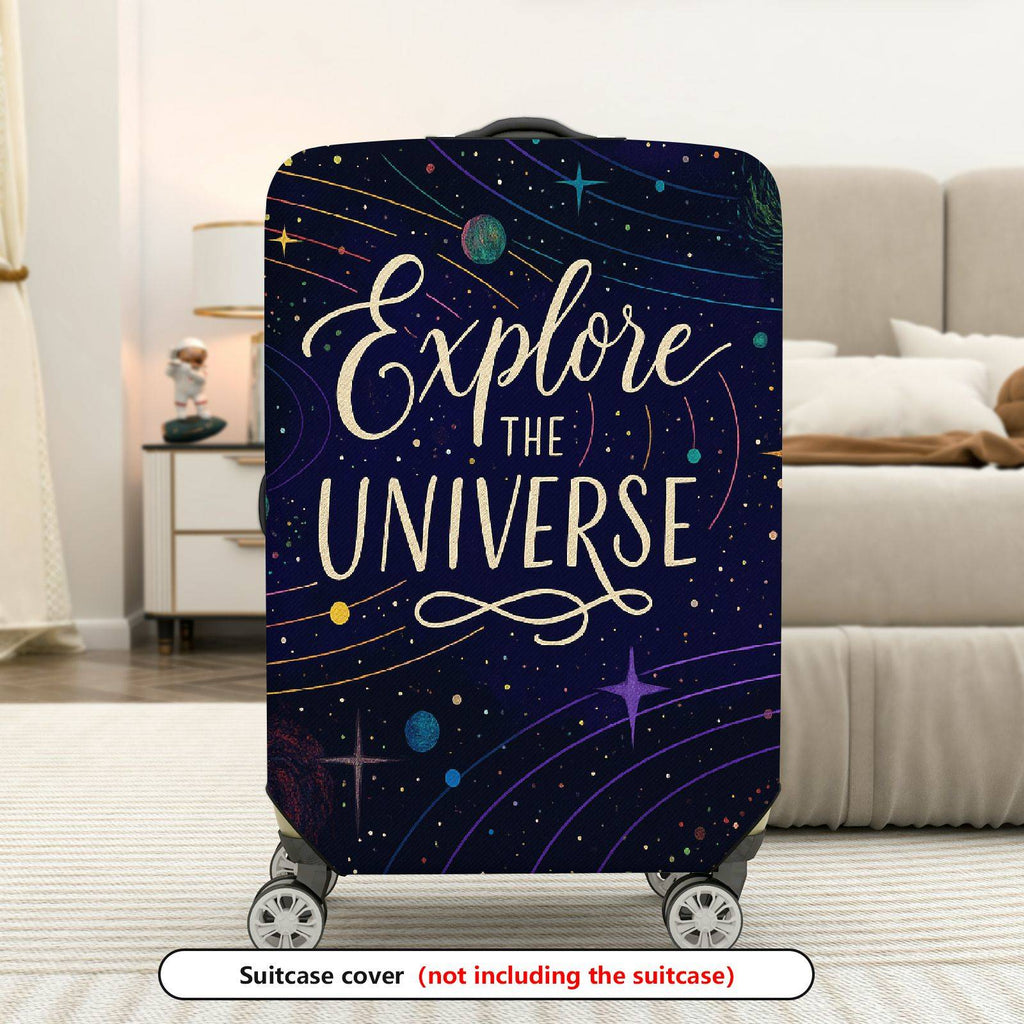 1-Piece Explore Universe Space Star Galaxy Cosmic  Suitcase Luggage Cover, Stretch Protective Sleeve