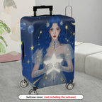 1-Piece Cosmic Starry Night Fantasy Enchanting Mystical Star  Suitcase Luggage Cover, Stretch Protective Sleeve