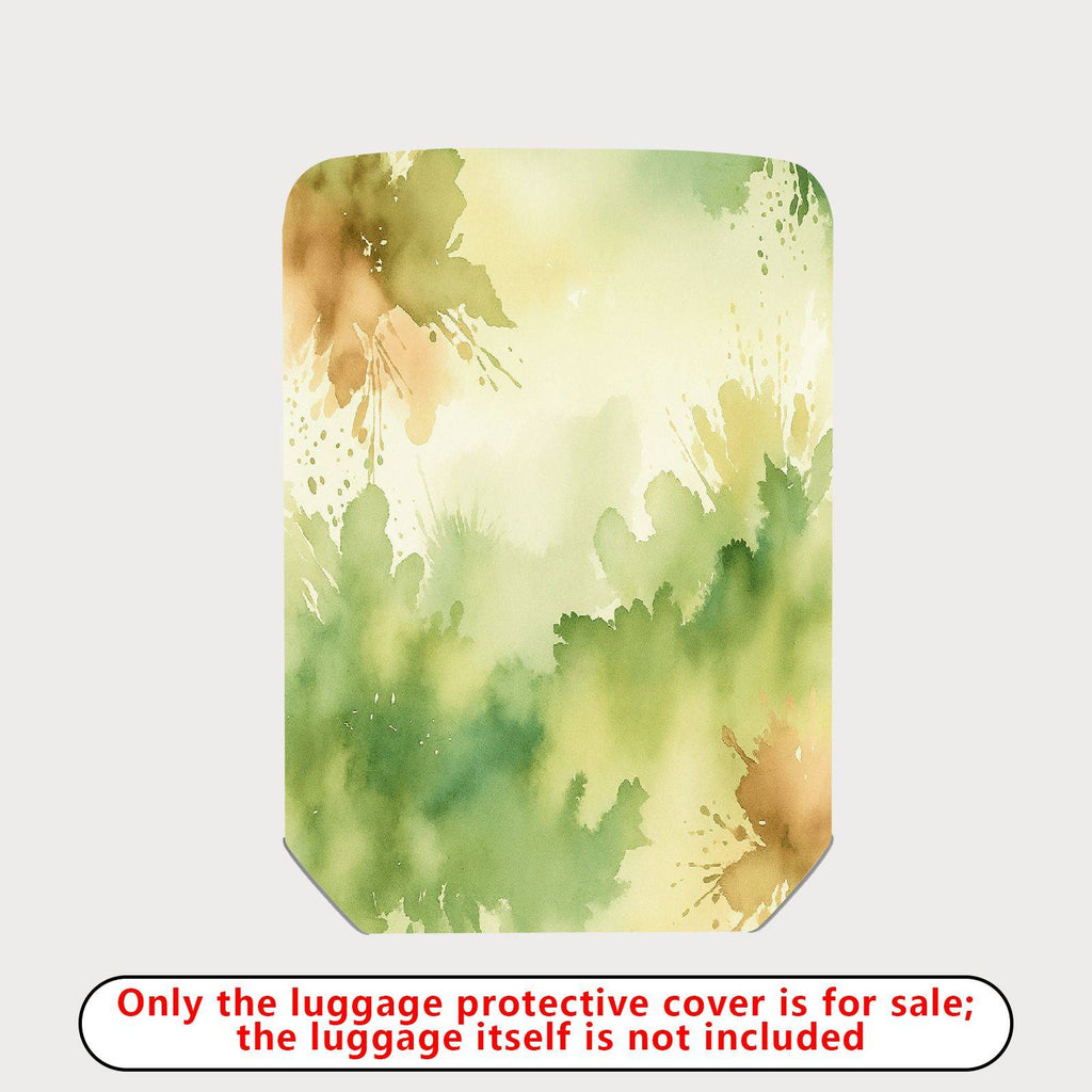 1-Piece Abstract Nature Green Watercolor Painting  Suitcase Luggage Cover, Stretch Protective Sleeve