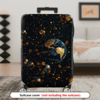 1-Piece Cosmic Glitter Earth Starry Space Universe  Suitcase Luggage Cover, Stretch Protective Sleeve
