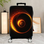 1-Piece Spiral Cosmic Abstract Vibrant Colorful Luminous  Suitcase Luggage Cover, Stretch Protective Sleeve