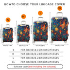1-Piece Cosmic Starry Space Galaxy Nebula Universe  Suitcase Luggage Cover, Stretch Protective Sleeve