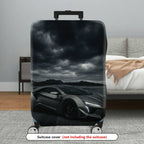 1-Piece Dark Sky Sports Car Mountain Road Stylish  Suitcase Luggage Cover, Stretch Protective Sleeve