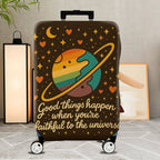 1-Piece Cosmic Planet Rainbow Heart Moon Star  Suitcase Luggage Cover, Stretch Protective Sleeve
