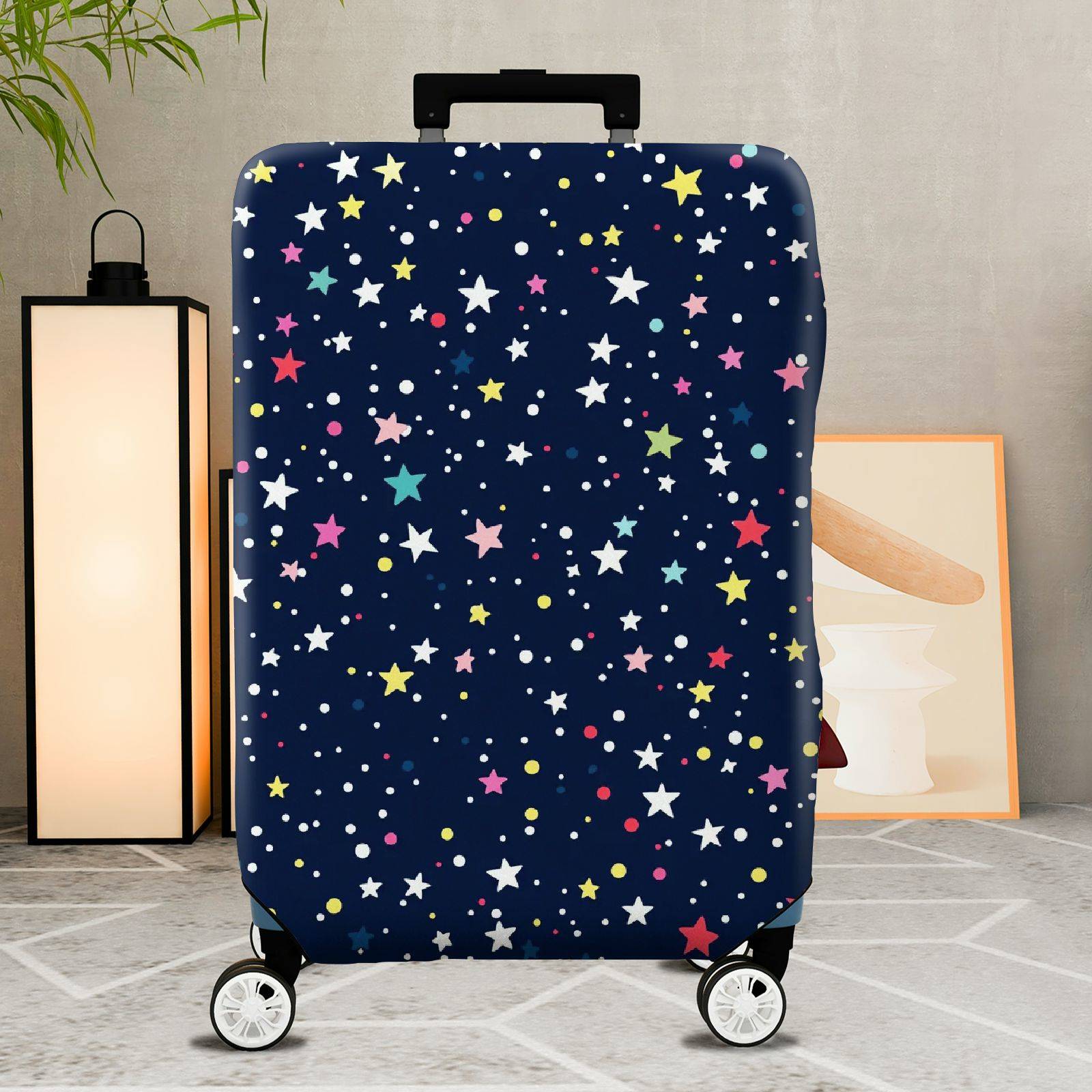 1-Piece Starry Night Colorful Galaxy Cosmic Space Astral  Suitcase Luggage Cover, Stretch Protective Sleeve