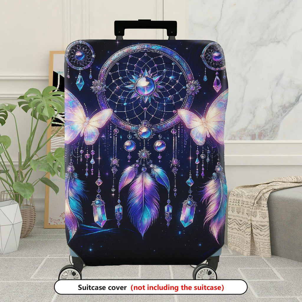 1-Piece Dreamcatcher Butterfly Feather Jewel Cosmic  Suitcase Luggage Cover, Stretch Protective Sleeve