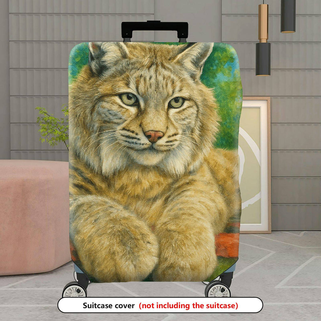 1-Piece Animal Nature Art Colorful Relaxing Vibrant  Suitcase Luggage Cover, Stretch Protective Sleeve