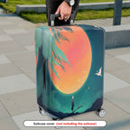 1-Piece Abstract Moon Night Glow Artistic  Suitcase Luggage Cover, Stretch Protective Sleeve