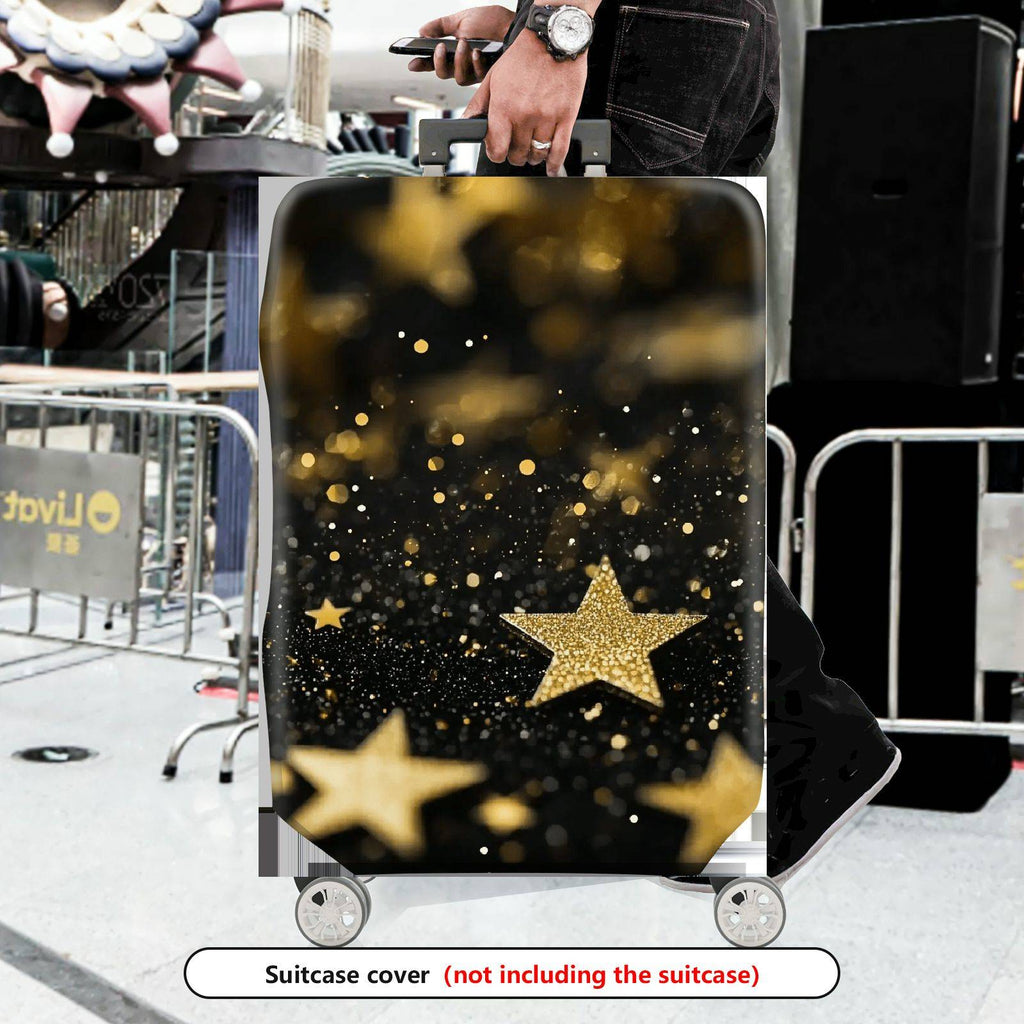 1-Piece Glitter Starry Night Sky Galaxy Cosmic Universe  Suitcase Luggage Cover, Stretch Protective Sleeve