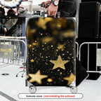 1-Piece Glitter Starry Night Sky Galaxy Cosmic Universe  Suitcase Luggage Cover, Stretch Protective Sleeve