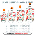 1-Piece Heart Leaf Star Dot Geometric Romantic  Suitcase Luggage Cover, Stretch Protective Sleeve