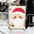 1-Piece Santa Reindeer Christmas Holiday Festive  Suitcase Luggage Cover, Stretch Protective Sleeve