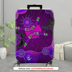 1-Piece Abstract Tribal Animal Boomerang Geometric Art  Suitcase Luggage Cover, Stretch Protective Sleeve