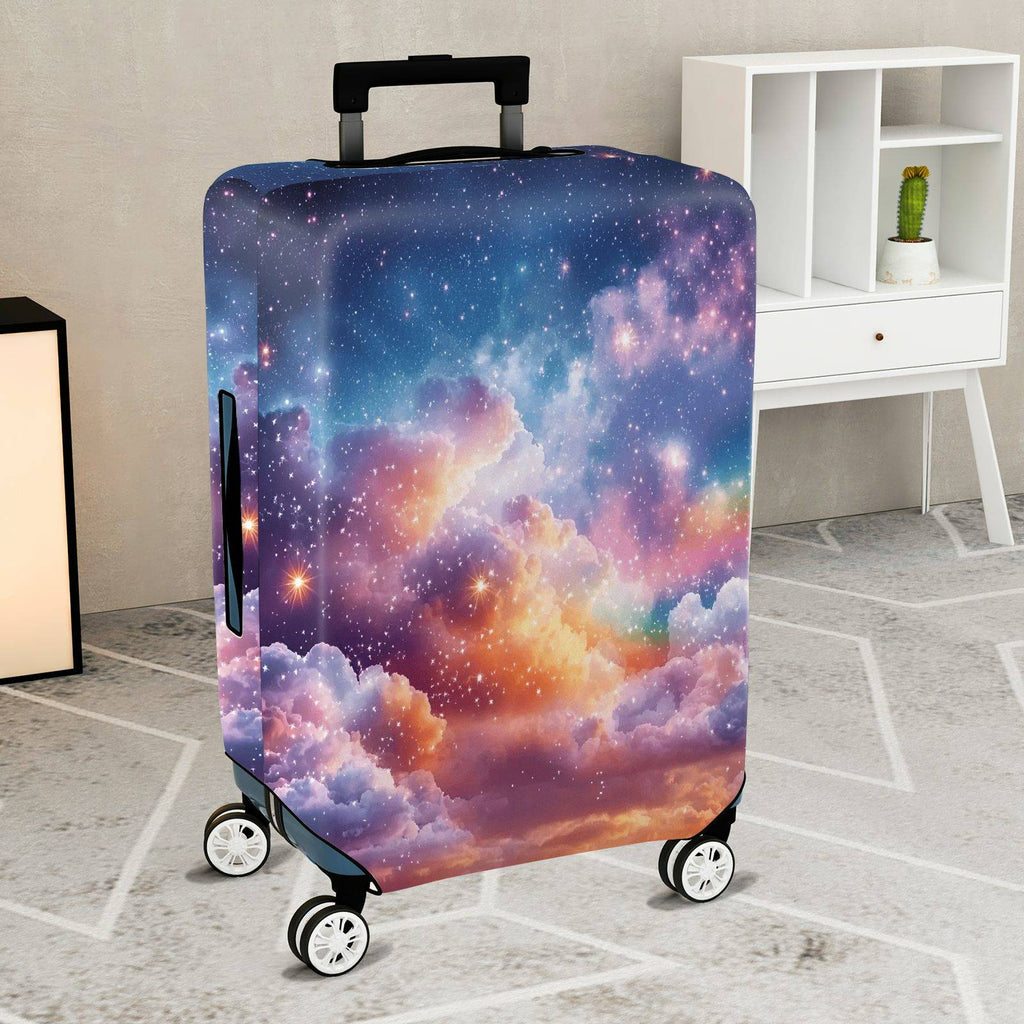 1-Piece Galaxy Stars Clouds Nebula Cosmic Space  Suitcase Luggage Cover, Stretch Protective Sleeve