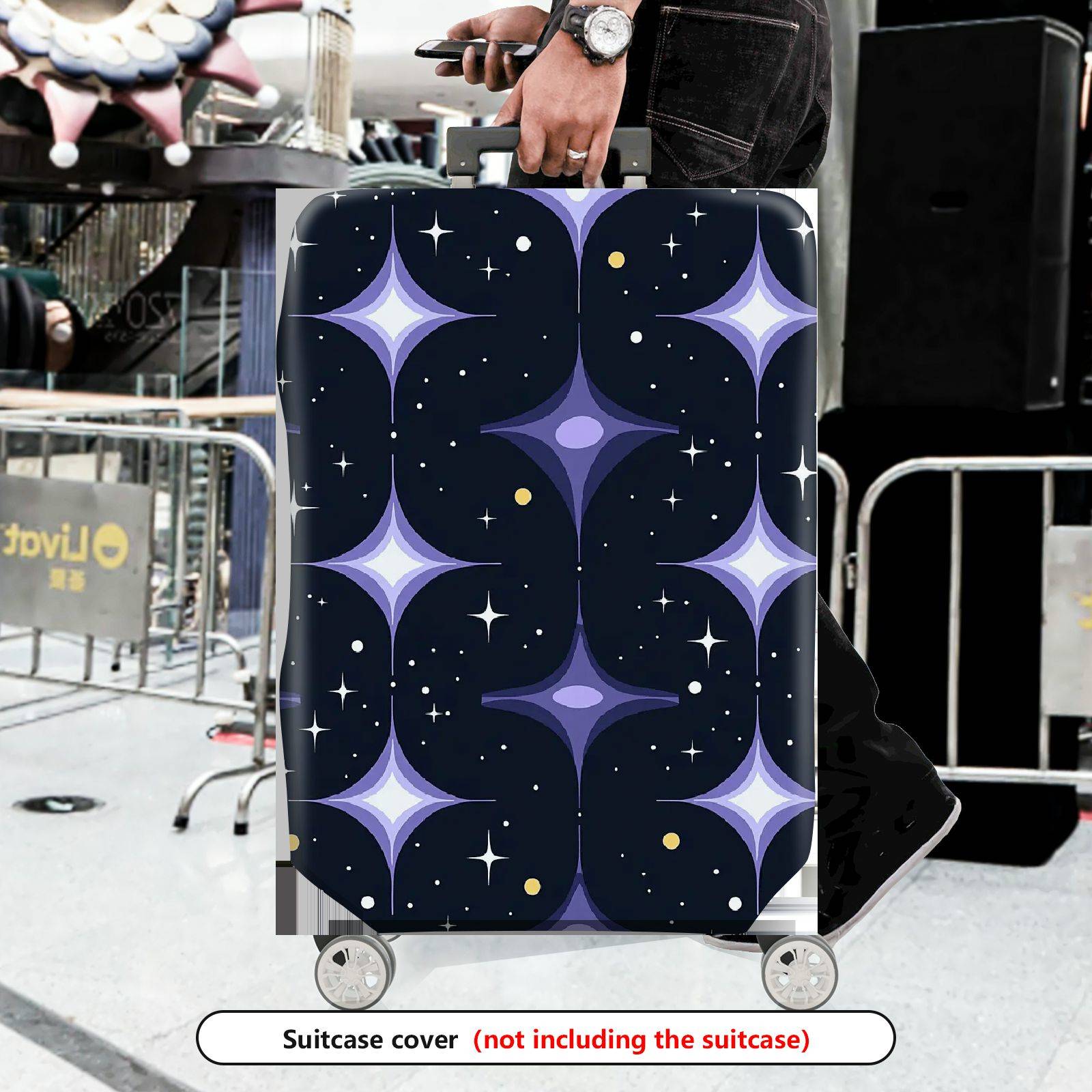 1-Piece Space Star Galaxy Constellation Celestial Cosmic  Suitcase Luggage Cover, Stretch Protective Sleeve