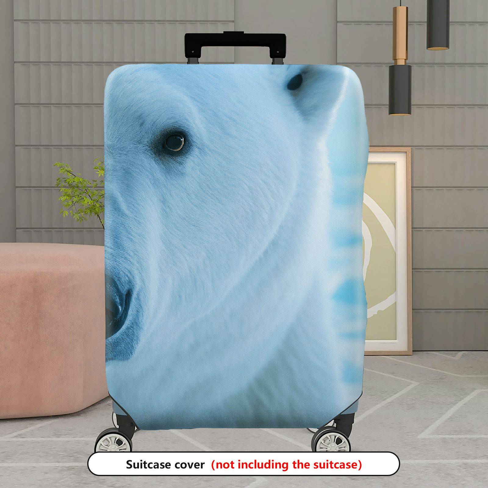 1-Piece Arctic Ice Polar Bear Wildlife Nature Animal  Suitcase Luggage Cover, Stretch Protective Sleeve