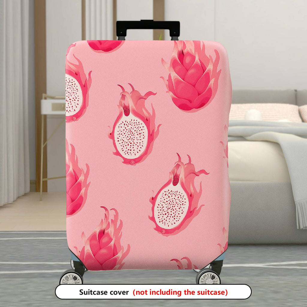 1-Piece Pink Dragon Fruit Pattern Travel Vacation Holiday Fruit  Suitcase Luggage Cover, Stretch Protective Sleeve
