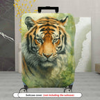 1-Piece Animal Jungle Wildlife Nature Art Tiger  Suitcase Luggage Cover, Stretch Protective Sleeve
