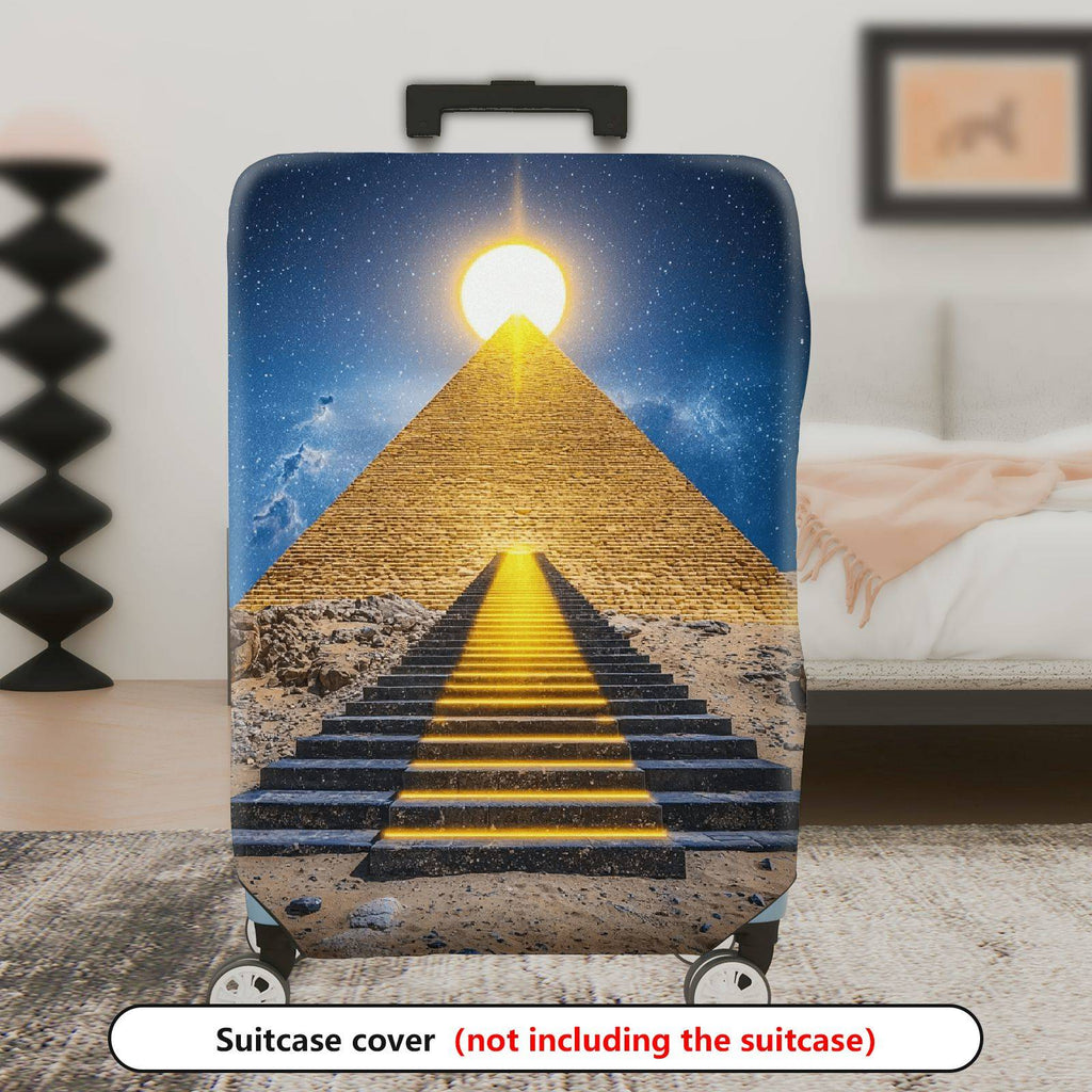 1-Piece Pyramid Stargate Cosmic Egypt Ancient Mysterious  Suitcase Luggage Cover, Stretch Protective Sleeve