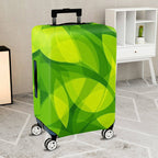 1-Piece Green Abstract Geometric Vibrant Modern Stylish  Suitcase Luggage Cover, Stretch Protective Sleeve
