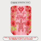 1-Piece Aloha Turtle Floral Pink Tropical  Suitcase Luggage Cover, Stretch Protective Sleeve