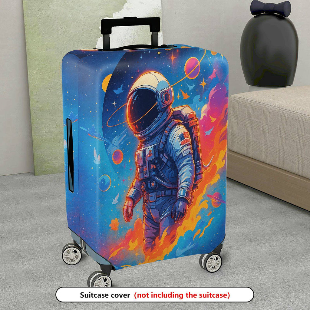 1-Piece Astronaut Space Galaxy Stars Cosmic  Suitcase Luggage Cover, Stretch Protective Sleeve