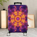 1-Piece Abstract Colorful Mandala Artistic Vibrant Lively  Suitcase Luggage Cover, Stretch Protective Sleeve
