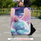 1-Piece Angel Cat Galaxy Dream Wing Star  Suitcase Luggage Cover, Stretch Protective Sleeve