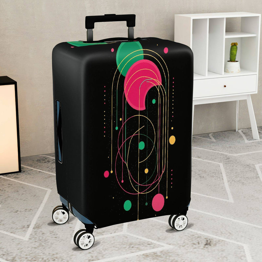 1-Piece Colorful Geometric Abstract Artistic Modern Chic  Suitcase Luggage Cover, Stretch Protective Sleeve