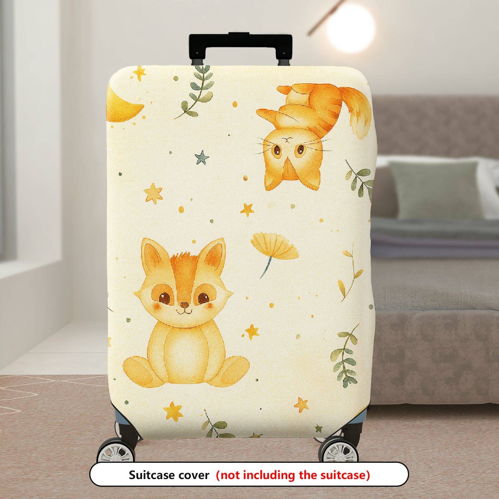 1-Piece Animal Star Moon Flower Leaf  Suitcase Luggage Cover, Stretch Protective Sleeve