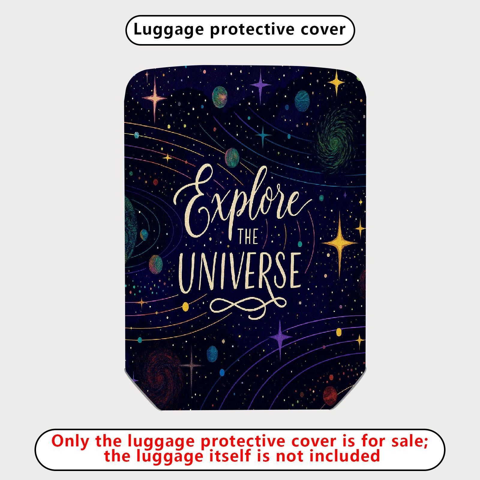 1-Piece Explore Universe Space Star Galaxy Cosmic  Suitcase Luggage Cover, Stretch Protective Sleeve