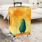 1-Piece Abstract  Green  Yellow Background Artistic Quirky  Suitcase Luggage Cover, Stretch Protective Sleeve