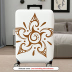 1-Piece Abstract Floral Geometric Mandala Art Bohemian  Suitcase Luggage Cover, Stretch Protective Sleeve
